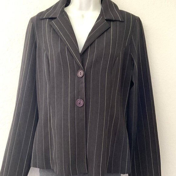 A.BYER VINTAGE PINSTRIP BLAZER SUIT JACKET LIGHTWEIGHT - Picture 1 of 6